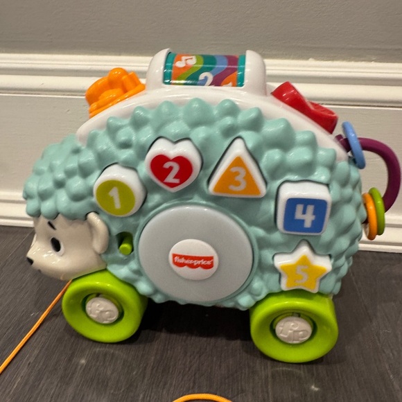 Fisher-Price Baby/Toddler Blue Hedgehog Electeonic Learning Toy Pull Car - Picture 3 of 7